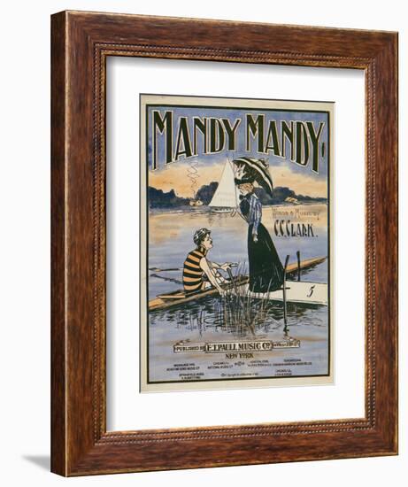 Sheet Music Covers: “Mandy Mandy” Words and Music by Charles Clinton Clark, 1901-null-Framed Art Print