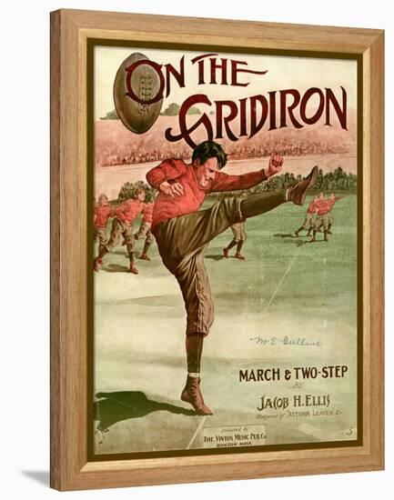 Sheet Music Covers: “On the Gridiron” Composed by Jacob H. Ellis, 1911-null-Framed Stretched Canvas