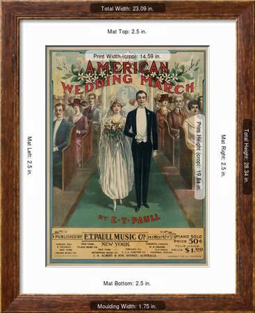 Sheet Music Covers The American Wedding March Composed By E T