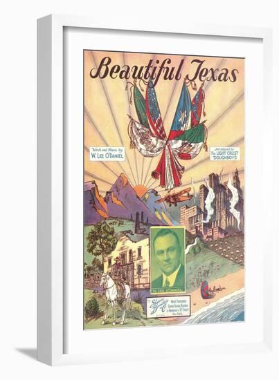 Sheet Music for Beautiful Texas-null-Framed Art Print