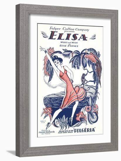 Sheet Music for Elisa-null-Framed Art Print