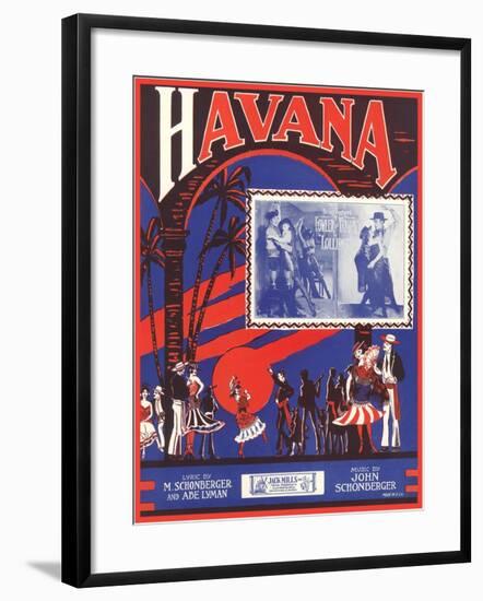 Sheet Music for Havana Musical-null-Framed Art Print