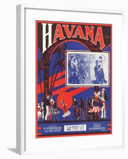 Sheet Music for Havana Musical-null-Framed Art Print