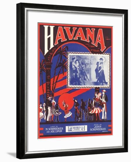 Sheet Music for Havana Musical-null-Framed Art Print