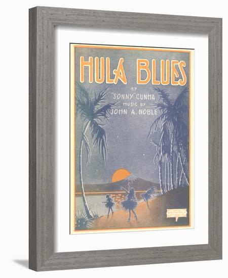 Sheet Music for Hula Blues-null-Framed Art Print