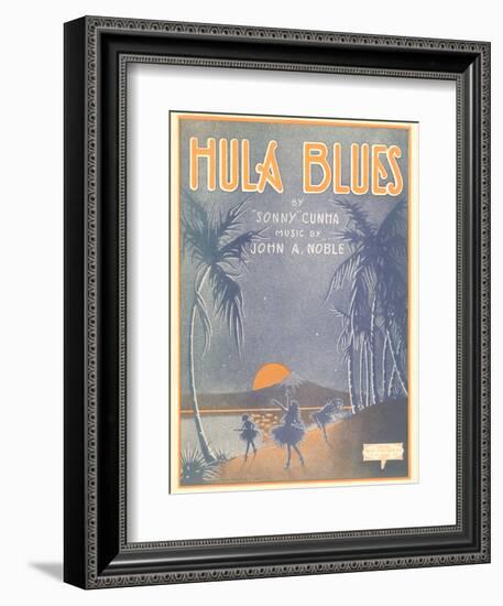 Sheet Music for Hula Blues-null-Framed Premium Giclee Print