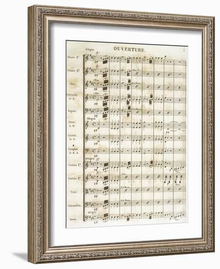 Sheet Music for Idomeneo-null-Framed Giclee Print