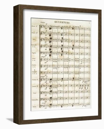 Sheet Music for Idomeneo-null-Framed Giclee Print