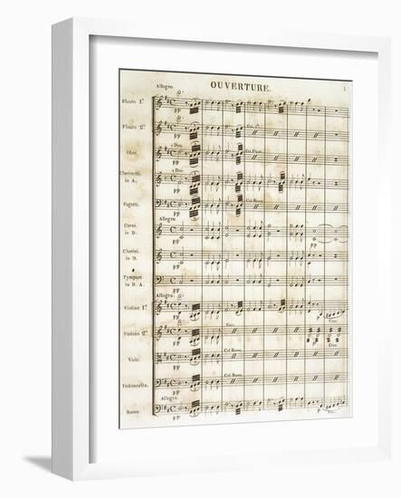 Sheet Music for Idomeneo-null-Framed Giclee Print