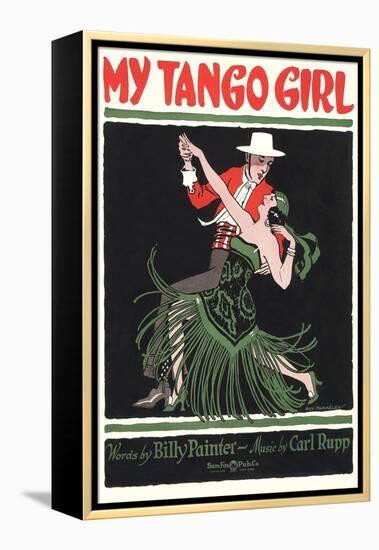 Sheet Music for My Tango Girl-null-Framed Stretched Canvas