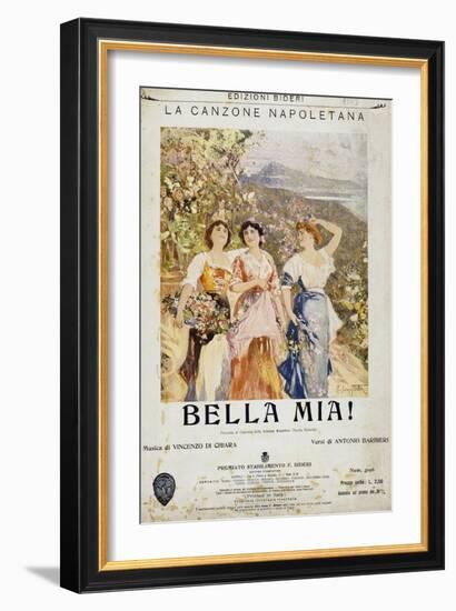 Sheet Music for Neapolitan Song Bella Mia-null-Framed Giclee Print