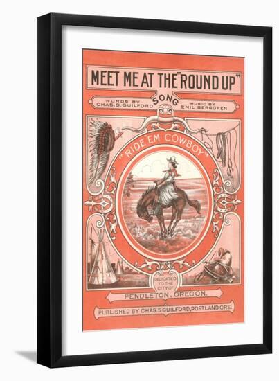 Sheet Music for the Round Up-null-Framed Art Print