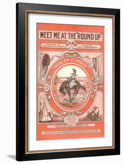 Sheet Music for the Round Up-null-Framed Art Print