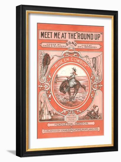 Sheet Music for the Round Up-null-Framed Art Print