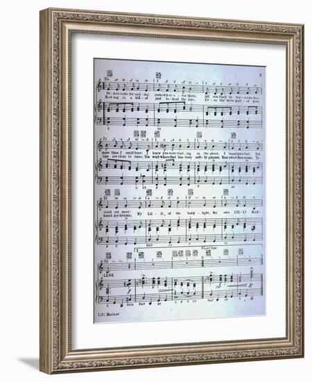 Sheet Music for the Song 'Lili Marleen'-null-Framed Giclee Print