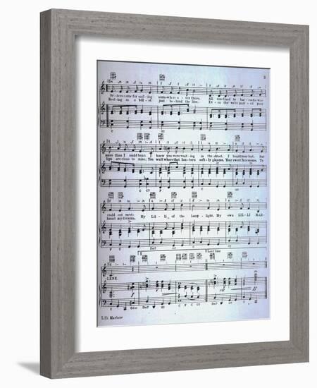 Sheet Music for the Song 'Lili Marleen'-null-Framed Giclee Print