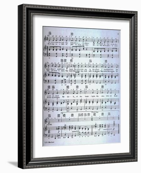 Sheet Music for the Song 'Lili Marleen'-null-Framed Giclee Print