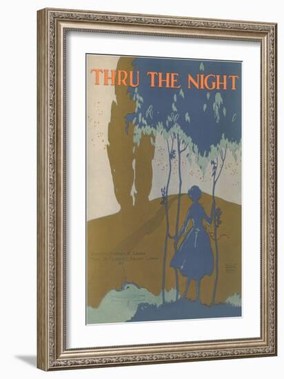 Sheet Music for Thru the Night-null-Framed Giclee Print