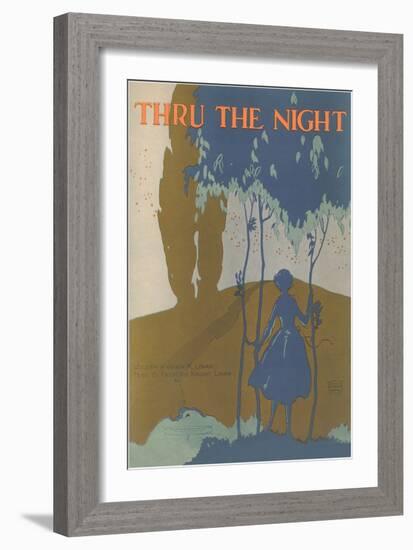 Sheet Music for Thru the Night-null-Framed Giclee Print