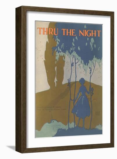 Sheet Music for Thru the Night-null-Framed Giclee Print