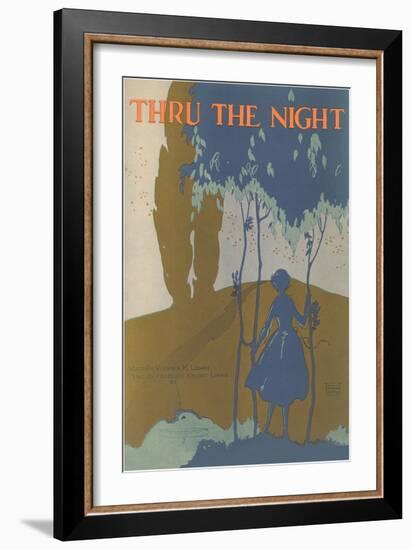 Sheet Music for Thru the Night-null-Framed Giclee Print