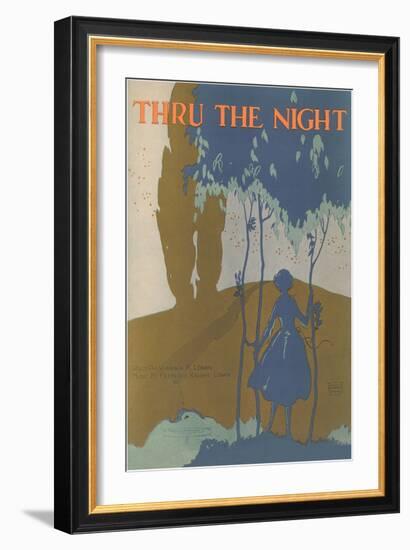 Sheet Music for Thru the Night--Framed Giclee Print
