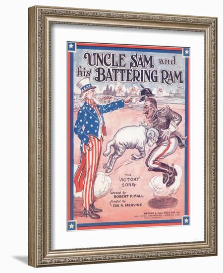 Sheet Music for Uncle Sam and His Battering Ram-null-Framed Giclee Print