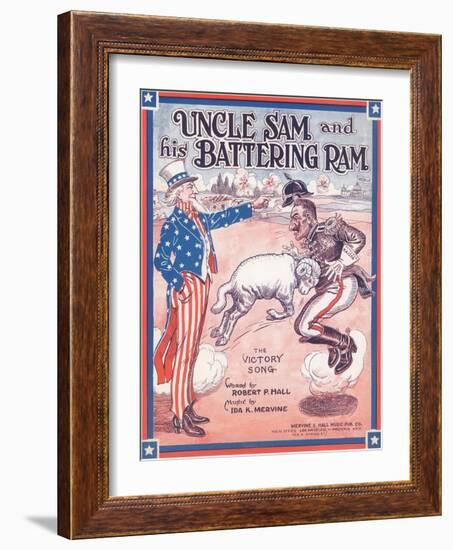 Sheet Music for Uncle Sam and His Battering Ram-null-Framed Giclee Print