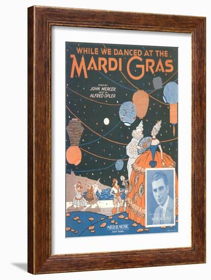 Sheet Music for While We Danced at the Mardi Gras-null-Framed Giclee Print