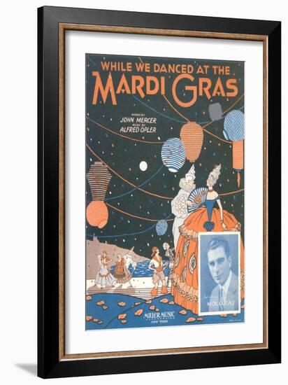 Sheet Music for While We Danced at the Mardi Gras-null-Framed Giclee Print