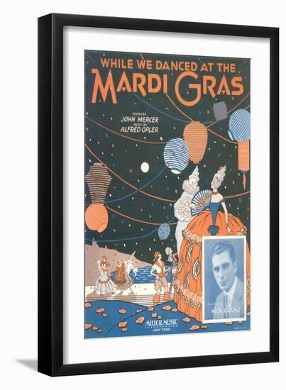 Sheet Music for While We Danced at the Mardi Gras-null-Framed Giclee Print