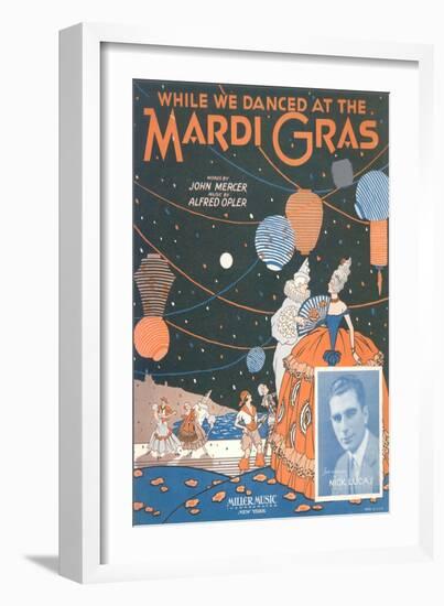 Sheet Music for While We Danced at the Mardi Gras-null-Framed Giclee Print