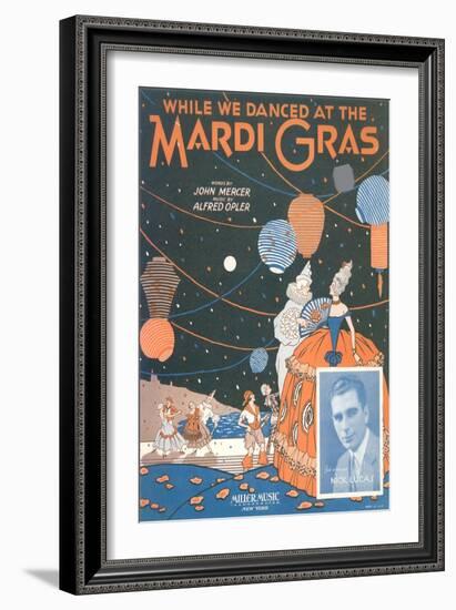 Sheet Music for While We Danced at the Mardi Gras-null-Framed Giclee Print