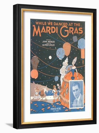 Sheet Music for While We Danced at the Mardi Gras-null-Framed Giclee Print