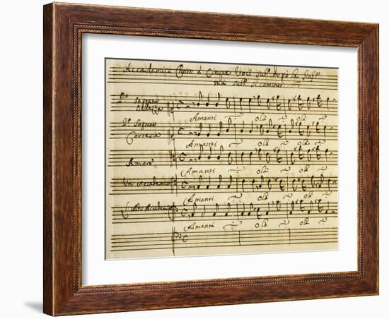 Sheet Music of Accademia D'Amore-null-Framed Giclee Print