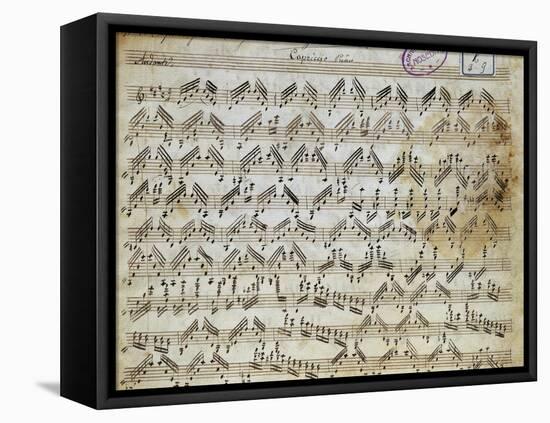 Sheet Music of Capricci, 10, for Violin Solo-Niccolo Paganini-Framed Premier Image Canvas