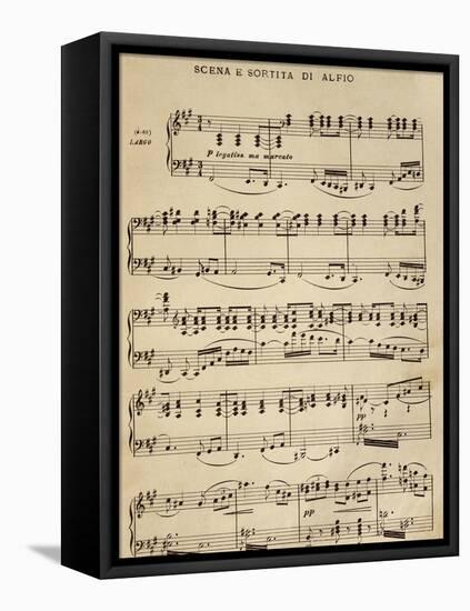 Sheet Music of Cavalleria Rusticana-null-Framed Premier Image Canvas