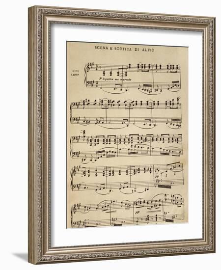 Sheet Music of Cavalleria Rusticana-null-Framed Giclee Print