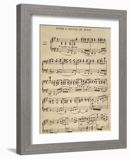 Sheet Music of Cavalleria Rusticana-null-Framed Giclee Print