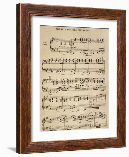 Sheet Music of Cavalleria Rusticana-null-Framed Giclee Print