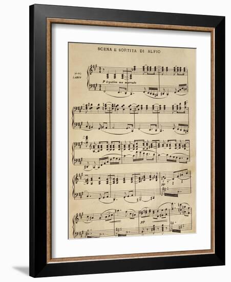 Sheet Music of Cavalleria Rusticana-null-Framed Giclee Print