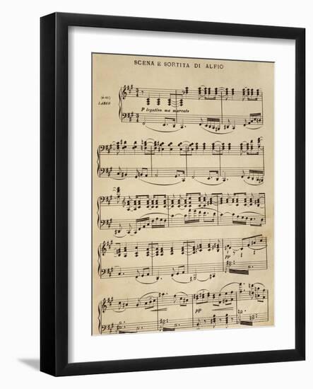 Sheet Music of Cavalleria Rusticana-null-Framed Giclee Print