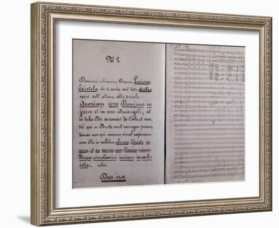 Sheet Music of Dies Irae-Giuseppe Verdi-Framed Giclee Print