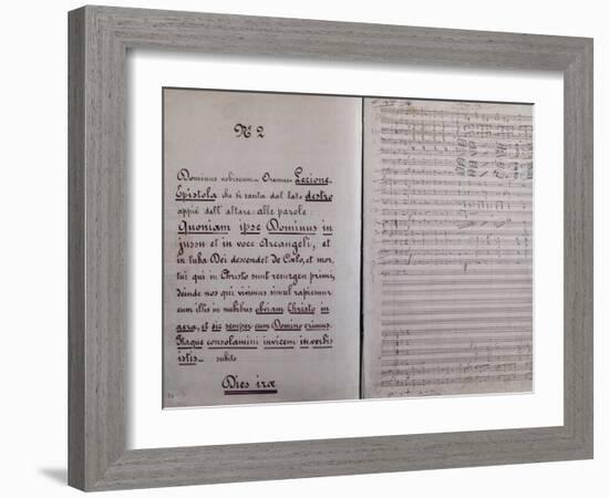 Sheet Music of Dies Irae-Giuseppe Verdi-Framed Giclee Print