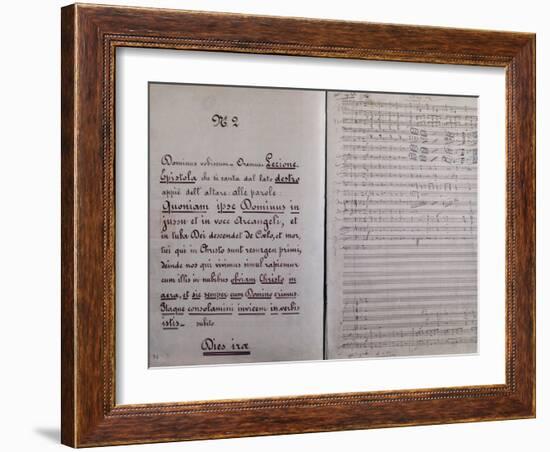 Sheet Music of Dies Irae-Giuseppe Verdi-Framed Giclee Print