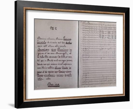 Sheet Music of Dies Irae-Giuseppe Verdi-Framed Giclee Print