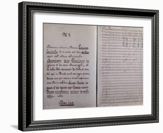 Sheet Music of Dies Irae-Giuseppe Verdi-Framed Giclee Print