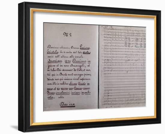 Sheet Music of Dies Irae-Giuseppe Verdi-Framed Giclee Print