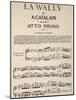 Sheet Music of First Page, Act I of La Wally, Opera by Alfredo Catalani-null-Mounted Giclee Print