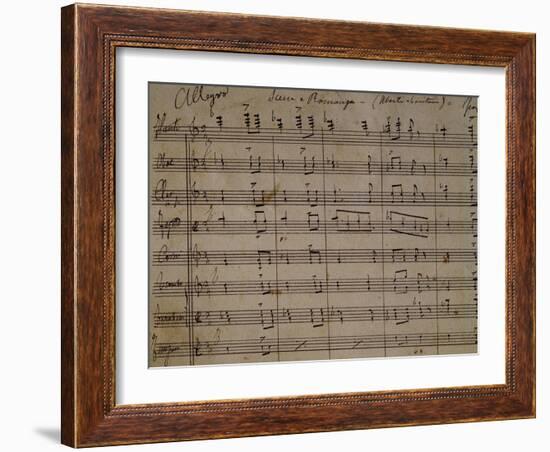 Sheet Music of Gina, 1889-null-Framed Giclee Print